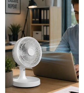 Kompakt Mini Fan Otomatik Salınımlı Sessiz Masaüstü Vantilatör