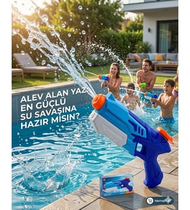 Pompalı Su Tabancası Mavili Renkli