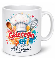 İsimli Çocuk Kupası Geleceğin Şefi Yazılı Kupa Bardak Hediye