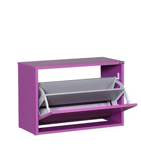 Adore Mobilya Step Oturaklı Ayakkabılık-Mor 60x42x30 cm (GxYxD)