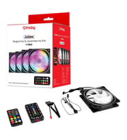 Frisby FCL-F1274C 4 x 120MM Argb 4'lü Fan Seti Kit Sessiz Rgb Kasa Fanı (Siyah)