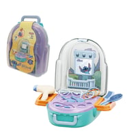 Stitch Güzellik Seti Sırt Çantası - Güzellik Setleri - Kuaför Oyuncak Seti - Disney Stitch Makyaj Se