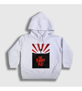 Presmono Unisex Çocuk Beyaz Karate Kid Jackie Chan Kapüşonlu Sweatshirt 335611tt