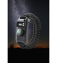 Paracord Bileklik Dijital Saat Pusula Ateş Başlatıcı