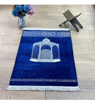Makam-ı İbrahim Lüks Şönil Seccade Lacivert 70x126 cm-240 gr