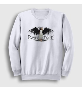Presmono Unisex Beyaz Angel Evanescence Sweatshirt 145923tt