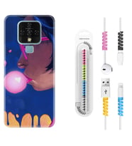 Tecno Camon 16 18P Pova 3 Pova Neo Kılıf Kablo Koruma Spiral Silikon Sakız ve Kız 1767