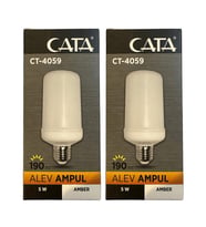 Cata CT-4059 5W (Amber Işık) E27 Duylu Led Alev Ampul (2 Adet)