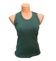 Pembecin Fitted/Vücuda Oturan Kalın Askılı Fitilli Esnek Örme Atlet Body (Haki)