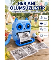 Çocuklar İçin Termal Baskılı Dijital Fotoğraf Makinesi Ön Ve Arka Kameralı
