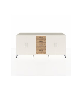 Hyperion Konsol 2 Raflı 4 Çekmeceli 4 Kapaklı 220x44x99 Aytaşı-Aytaşı/Çam