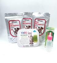 Yavru Kedi Süt Tozu 3 adet + 60ml Biberon + Kedi Çimi