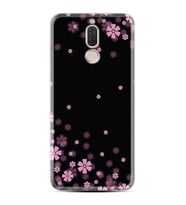 Huawei Mate 10 Lite Kılıf Resimli Desenli Baskılı Silikon Kılıf Black flowers 1391