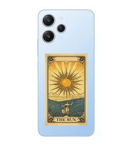 Xiaomi Redmi 12 Uyumlu Uyumlu The Sun Tarot Tasarımlı Şeffaf Telefon Kılıfı