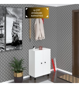 Kenzlife ayakkabılık cimcime5 byzbyz 83*060*32 kapaklı 5 raflı 15 çift ayakkabı kapasitesi