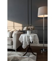 Fransız Dantelli Keten Fiskos, Gardenya Kumaş Fiskos 100x100cm