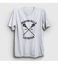Presmono Unisex Beyaz Beacon Hills Lacrosse Dizi Teen Wolf T-Shirt 330547tt (Beyaz)
