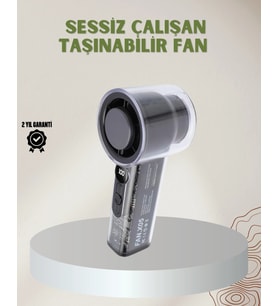 100 Kademeli Ayarlanabilir Mini Fan Dijital Ekranlı Serinletici
