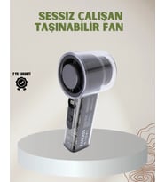 100 Kademeli Ayarlanabilir Mini Fan Dijital Ekranlı Serinletici