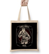 Funny Free Hugs Jiu Jitsu Pun BJJ Martial Arts Bez Çanta Uzun Saplı