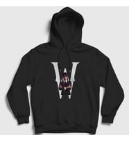 Presmono Unisex Siyah W Wednesday Addams Family Addams Ailesi Kapüşonlu Sweatshirt 366571tt