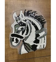 25X20 CM PUL PAYETLİ AT ARMA APLİKE DİKİŞ HOBİ AKSESUARI
