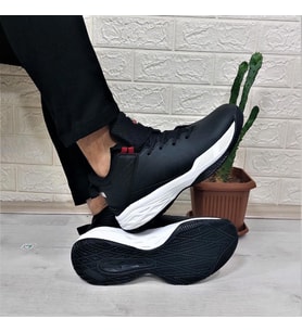 Jump 28652 Siyah-Beyaz Boğazlı Basket Spor Ayakkabı (Siyah - Beyaz)