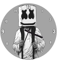 Cakatablo Marshmello Animasyon Görseli Duvar Saati