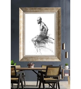 GÜMÜŞ ÇERÇEVELİ PASPARTULU TABLO C274