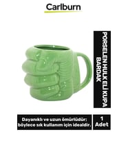 Özel Tasarım Dekoratif Şık Hediyelik Porselen Hulk Eli Kupa Bardak 11*14 Cm