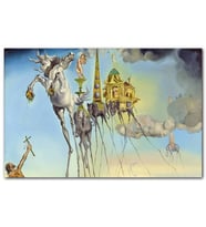 Cakatablo Salvador Dali Ve Gerçeküstü Fil İmgeleri Görseli MDF Tablo