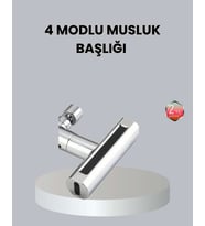 ABS Pirinç Alaşımlı Musluk Başlığı 4 Modlu 360° Dönebilen ve Ekonomik