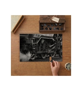 Demiryolu - Tren - Yakın Çekim Tasarımı 240 parça Ahşap Puzzle Ahşap Kutuda MP02723