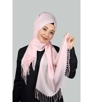 Düz Paşmina Şal (Açık Pembe)