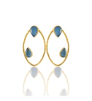 Kadir Jewellery 22 Ayar Altın Kaplama Geometrik Küpe -El İşçiliği Ve Hipoalerjenik Küpe