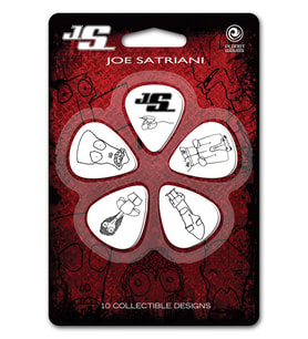 Planet Waves 1CWH2-10JS Joe Satriani İnce (Thin) Gitar Penası - Beyaz (10'lu Paket - Koleksiyonluk)  Sanatçı İmza Serisi, Yüksek Kalite Selüloit ve Parlak Tonlar
