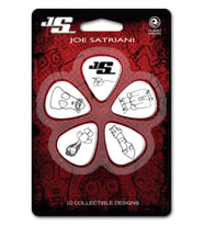 Planet Waves 1CWH2-10JS Joe Satriani İnce (Thin) Gitar Penası - Beyaz (10'lu Paket - Koleksiyonluk)  Sanatçı İmza Serisi, Yüksek Kalite Selüloit ve Parlak Tonlar