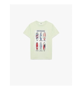 Koton 26YY59000263 Yeşil Erkek Çocuk T-Shirt 6SKB10144TK