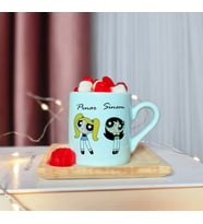 Power Puff Girls Tasarımlı Kişiye Özel Yeşil Türk Kahvesi Fincanı