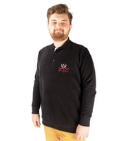 Mode XL Erkek Sweat Polo Selanik Young Rich 20444 Siyah