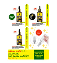 ARGAN YAĞI 3'LÜ (%100 SAF VE DOĞAL-SOĞUK PRES) BESLEYİCİ ETKİ 3X20 ML / 2.03 Fl Oz