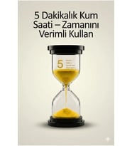 5 Dakikalık Kum Saati Zamanlayıcı – SARI Dekoratif Masa Saati 4 Renk Seçeneği