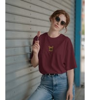French Bulldog (Fransız Bulldog) Baskılı Kadın Oversize Tişört – Minimal Frenchie Tasarım