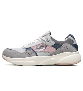 Skechers Meridian-Charted Memory Foam Womens Sneaker Hafızalı Taban Hakiki Deri Kadın Günlük Spor Ayakkabı Gri