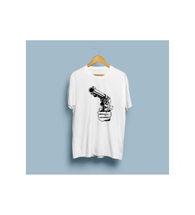 Oversize Silah Tasarım Unisex T-shirt