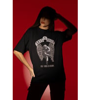 Tasarım Guns N' Roses Rock Metal Müzik Grubu Baskılı Unisex Oversize Tişört
