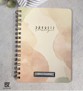Kişiye Özel CoNotes Marka A5 Sulu Boya Water Color Tasarımlı Süresiz Planlayıcı - Ajanda GDTK-906106