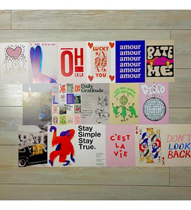 POSTER SET OH LA LA TASARIM DUVAR KAĞIDI (Karışık)