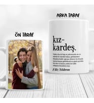 Fotoğraflı Kız Kardeş Kupa Bardak