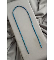 Hematit Doğal Taş Parlak Mavi Silindir Kesim 3x5mm Dizi [AA]